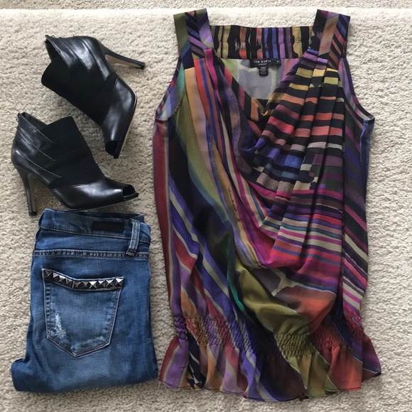 Ted Baker London Tops - Ted Baker London Drape Neck Sleeveless Shell